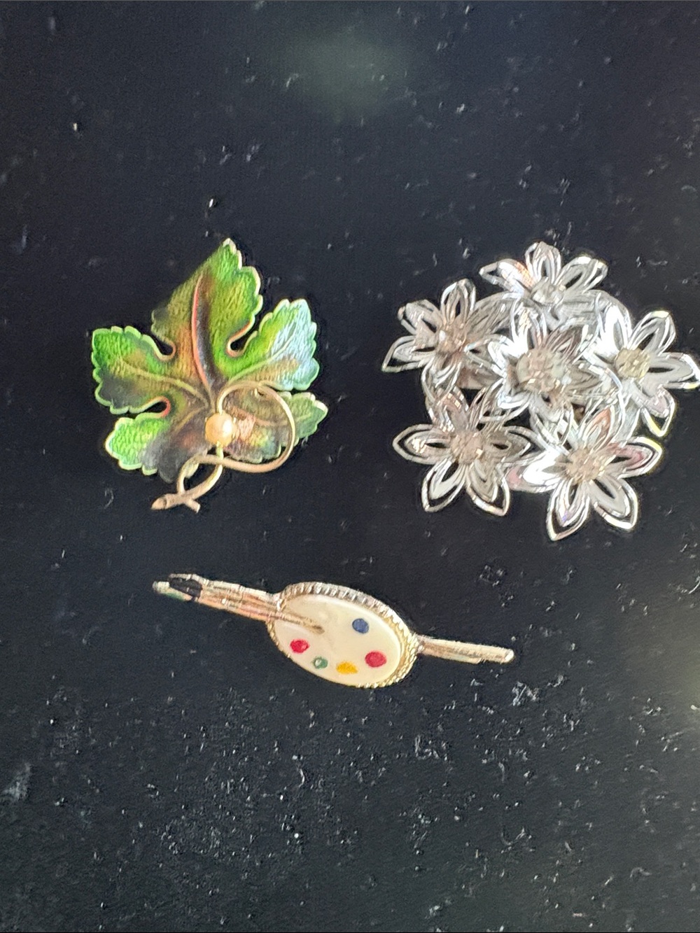 Green Leaf Enamel Brooch - Women Accessories